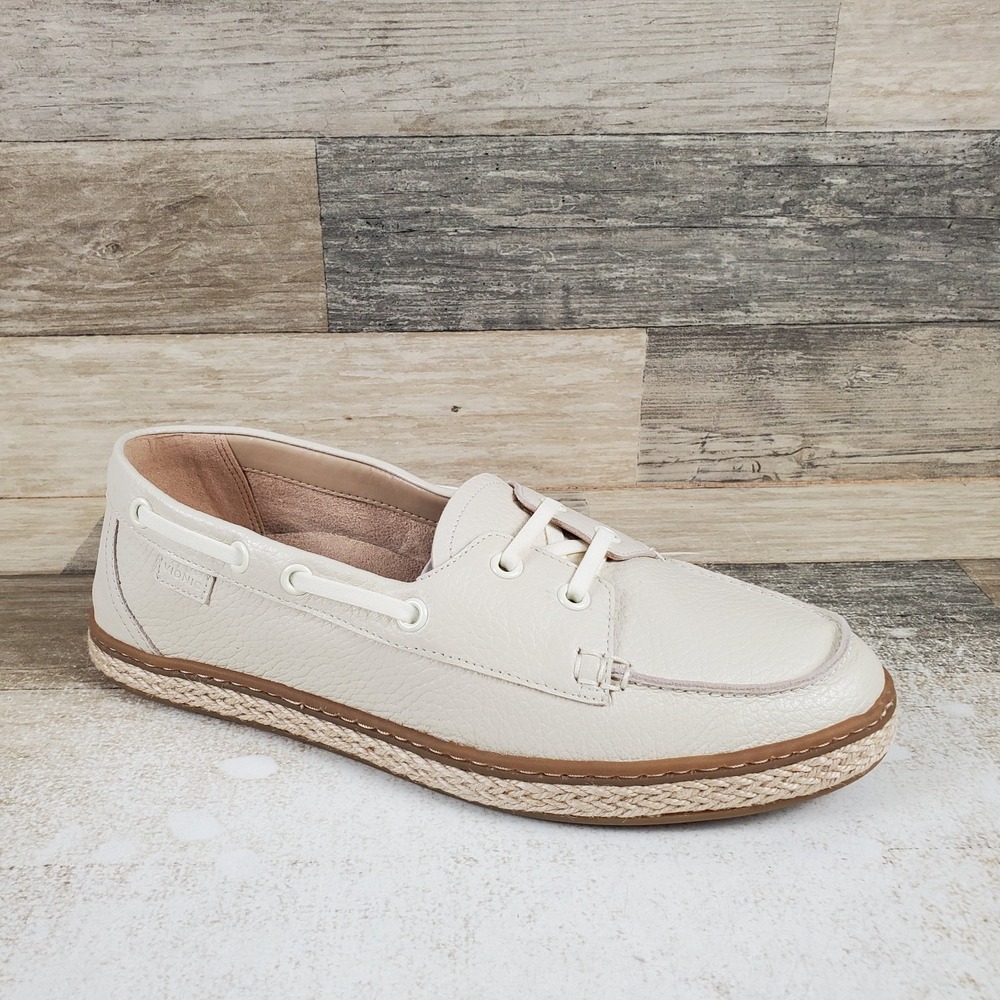 Vionic Bay Womens Loafer Shoes Sz 9.5 Cream Slip On Round Toe with Arch Support